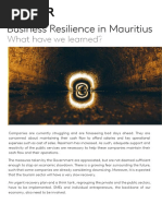 Kantar Business Resilience in Mauritius