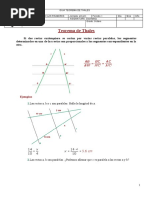 Guia Teorema de Tales Octavo