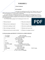 Worksheet 2: Subject: Present Simple, Present Continuous A) Read The Paragraph and Answer The Questions