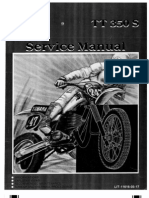 Yamaha TT350 Service Manual - 1985-1996