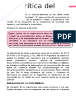 Crítica Del Testimonio, Sujeto y Experiencia