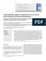 Autoantibodies Against Complement C1q in Acute Post-Streptococcal Glomerulonephritis