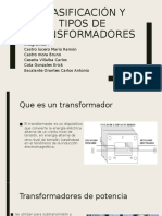 Clasificación y Tipos de Transformadores, I