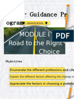 Career Guidance PR Ogram: Road To The Right Choice