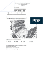 AS Level Biology Cell Structure, Function and Magnification Name: - 1