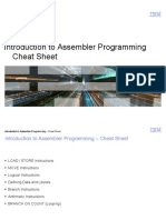 Introduction To Assembler Programming Cheat Sheet: Richard Cebula - HLASM