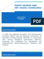 Harmonized Gender and Development (HGDG) Guidelines: Cely M. Millado Master Teacher II Dmcmes