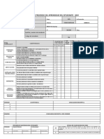 Informe de Progreso Del Aprendizaje Del Estudiante