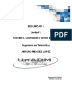 Seguridad 1. Unidad 1.: Actividad 3. Clasificación y Control de Activos