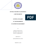 National Teachers College Manila A Written Report