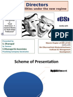 Directors: Role & Liabilities Under The New Regime