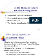 CHAPTER 10: Risk and Return, The Capital Asset Pricing Model