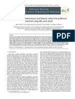 Studying The Performance and Kinetic Values For Pollutant Removal Using Lab Scale Plant