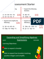 Expanding and Simplifying Expressions Yr 9