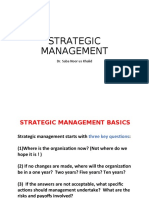 Strategic Management: Dr. Saba Noor Us Khalid