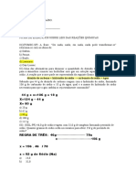 Ficha de Exercícios Sobre Leis As Reações Quimicas RESPONDIDA