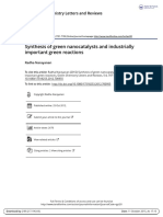 Synthesis of Green Nanocatalysts and Industrially Important Green Reactions