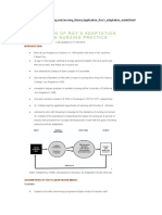 Application of Roy's Adaptation Model