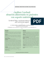 Parálisis Cerebral: Situación Alimentaria en Pacientes Con Soporte Nutricional