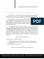 Carta para Solicitud de Ayuda Fundacion Del Niño