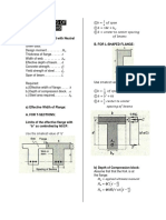 Analysis of T-Beams: A. Steel Area Required With Neutral Axis On The Flange: B. For L-Shaped Flange