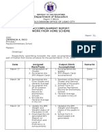 Accomplishment Report (WFH Scheme)