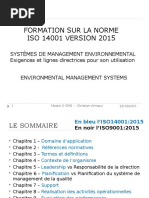 Formation Sur La Norme ISO 14001 VERSION 2015