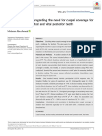 Dentists Decisions Regarding The Need For Cuspal PDF