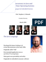 Concurrency in Java and Real-Time Operating Systems: Languages For Embedded Systems