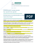 Del Estado Docente A La Sociedad Educadora Un Cambio de Época PDF