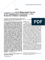 Optimized Survival of Hippocampal Neurons in B27-Supplemented Neurobasalm, A New Serum-Free Medium Combination