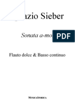 I.Sieber / Sonata in La Minore Per Flauto e Basso Continuo