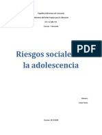 Riesgos Sociales en La Adolescencia