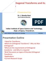 Discrete Orthogonal Transforms and Its Applications: Dr. J. Sheeba Rani