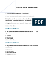 Recruitment & Selection - Mcqs With Answers - : View Answer / Hide Answer