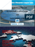 A Presentation of Economics Analysis ON Tata Steel LTD