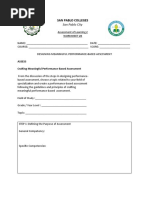 Educ 4b Worksheet 2B - Designing Meaningful Performance Based Assessment