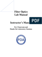 Fiber Optics Lab Manual Instructor's Manual: For Classroom and Hands-On Laboratory Sessions