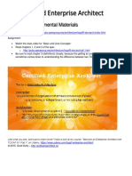 Certified Enterprise Architect: Lesson 3 Supplemental Materials