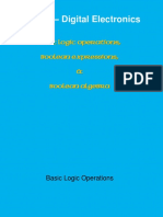 13IDP14 - Digital Electronics: Basic Logic Operations, Boolean Expressions, & Boolean Algebra