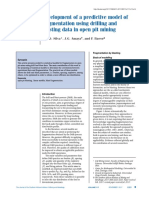 Development of A Predictive Model of Fragmentation Using Drilling and Blasting Data in Open Pit Mining