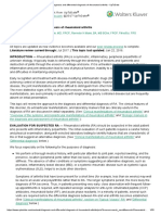 Diagnosis and Differential Diagnosis of Rheumatoid Arthritis - UpToDate