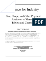 Size, Shape, and Other Physical Attributes of Generic Tablets and Capsules PDF