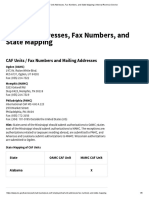 CAF Unit Addresses, Fax Numbers and Other Useful Data