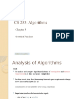 CS 253: Algorithms: Growth of Functions