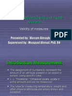 Validity of Measure Semi