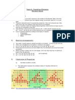 Topic 5 - Transition Elements Revision Notes 1) : A) Variable Oxidation State