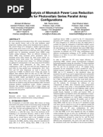 Comparative Analysis of Mismatch Power Loss Reduction Techniques For Photovoltaic Series Parallel Array Configurations