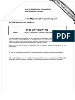 0580 Mathematics: MARK SCHEME For The May/June 2010 Question Paper For The Guidance of Teachers