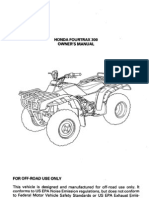 Honda Owner Manual TRX300-1996